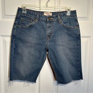 Levi Strauss signature Blue Denim Cutoff Shorts Size 10